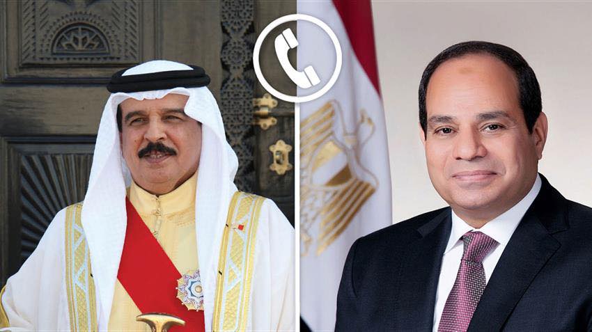  الرئيس السيسي وملك البحرين يتواصلان هاتفيا لتاكيد وقف الحرب وإغاثة غزة