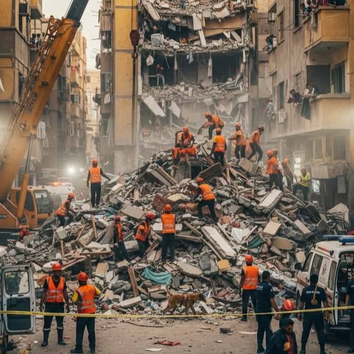 لليوم الثاني على التوالي.. استمرار جهود البحث أسفل أنقاض عقارات إمبابة المنهارة