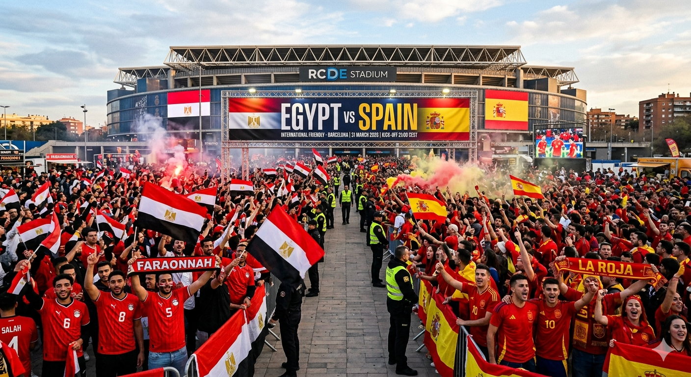  الفراعنة يواجهون “الماتادور الإسباني” الليلة بقلب برشلونة