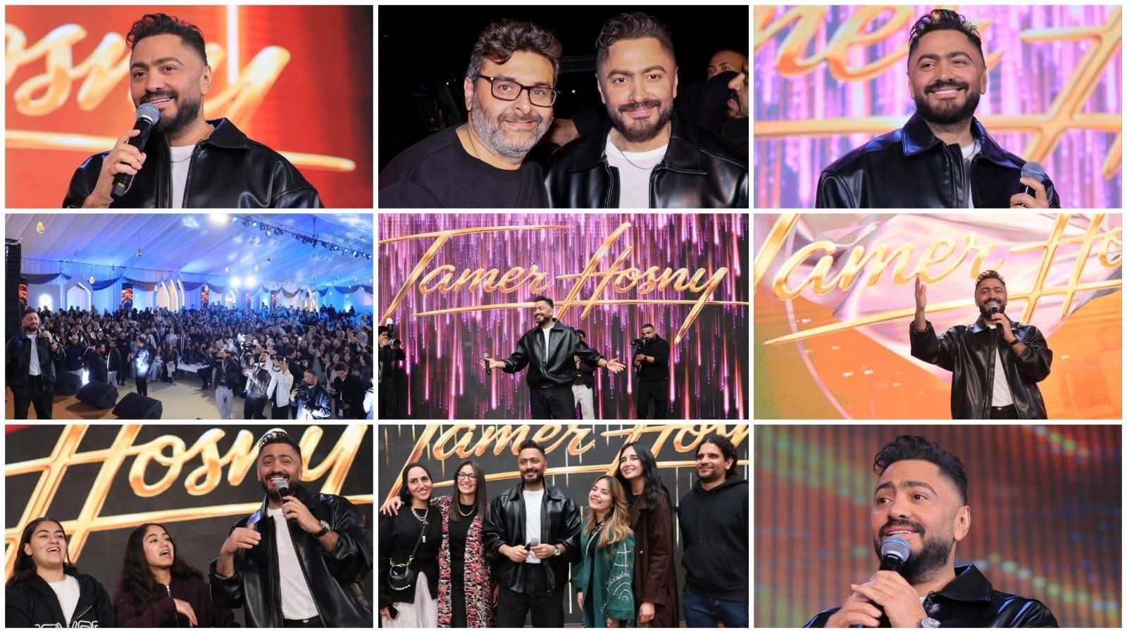 في أجواء رمضانية.. تامر حسني يشعل حفلاً غنائياً كامل العدد