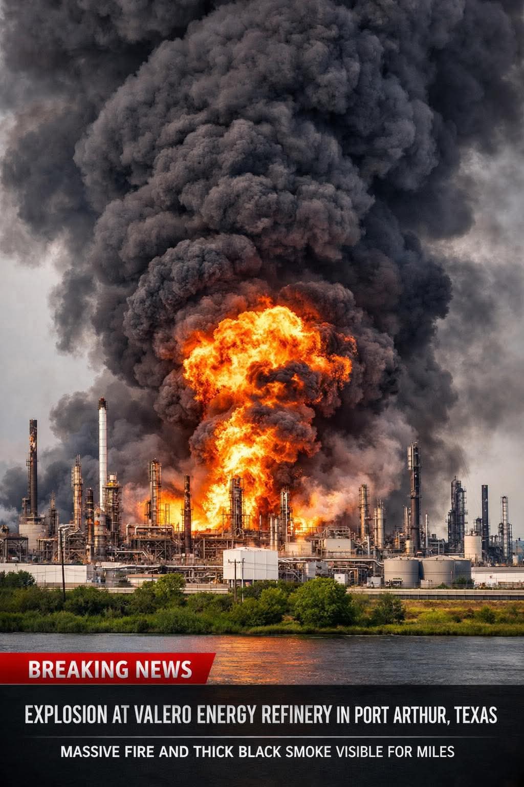 عاجل انفجار ضخم يهز واحدة من أكبر مصافي النفط في تكساس الأمريكية