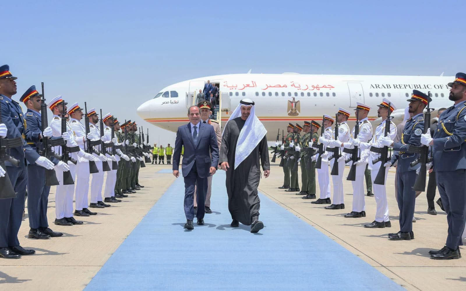 السيسى من أبوظبي : “ما يمس الإمارات يمس مصر”